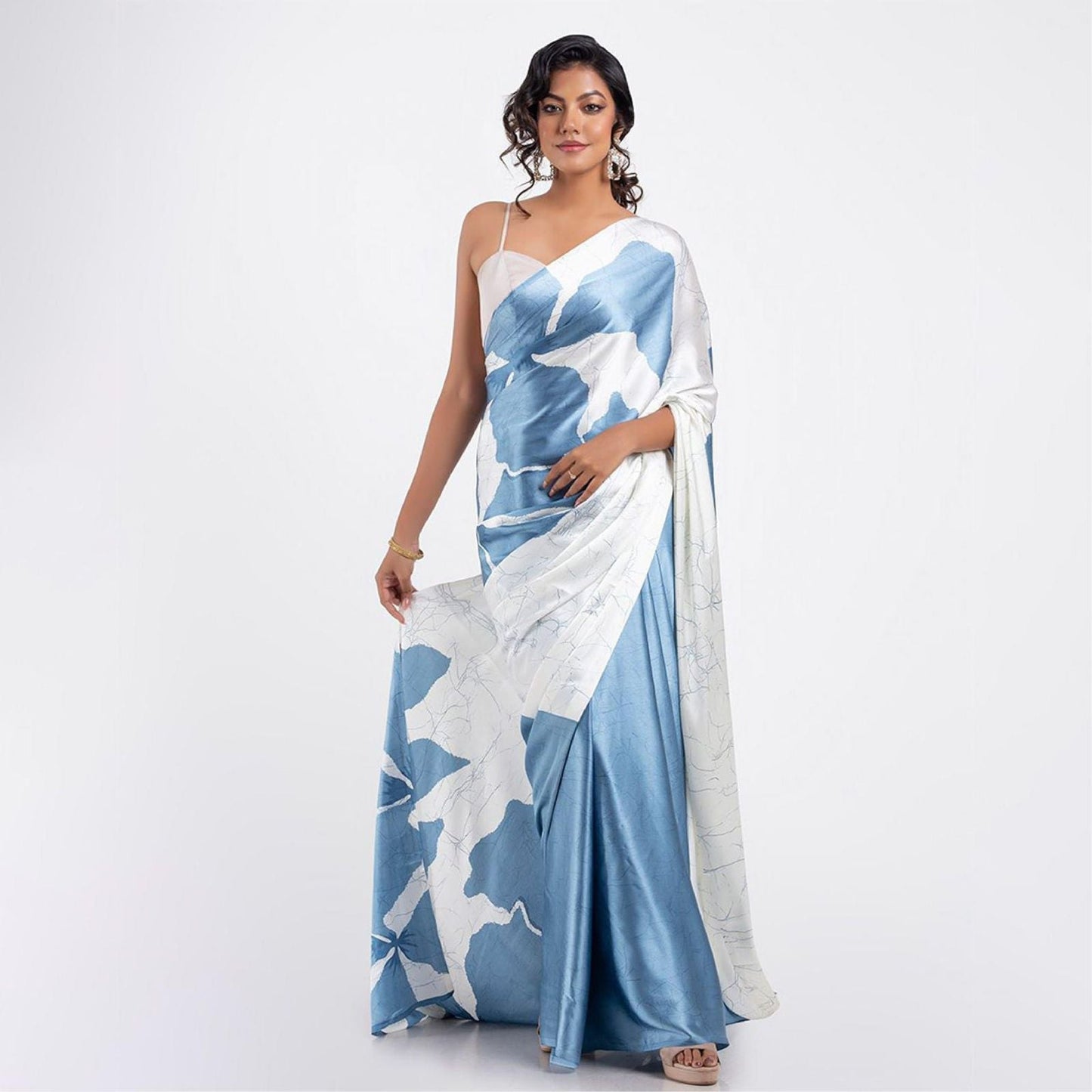 Printed Original Premium Japan Satin Saree