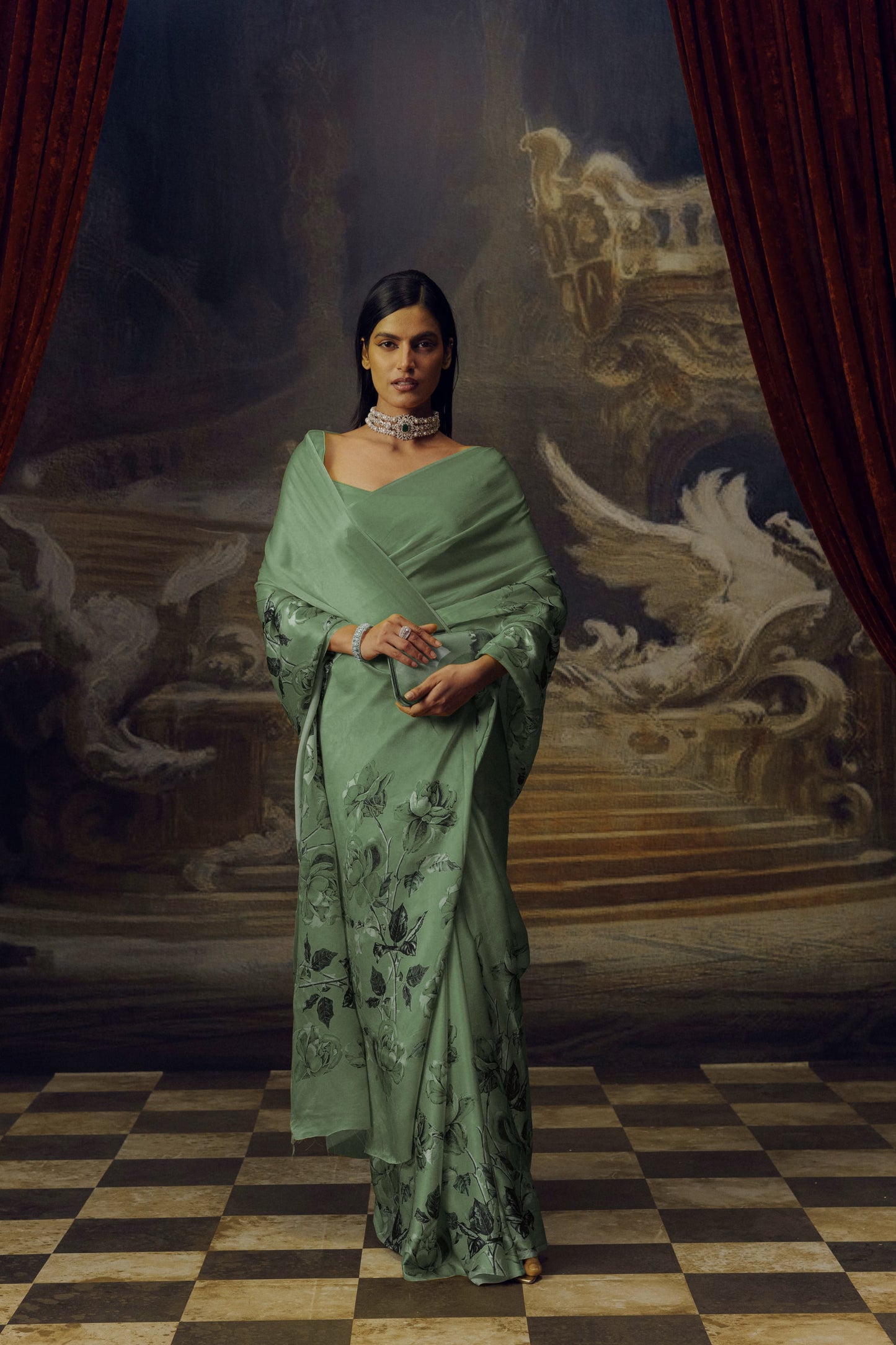 Digital Print Original Japan Satin (Devsena satin)