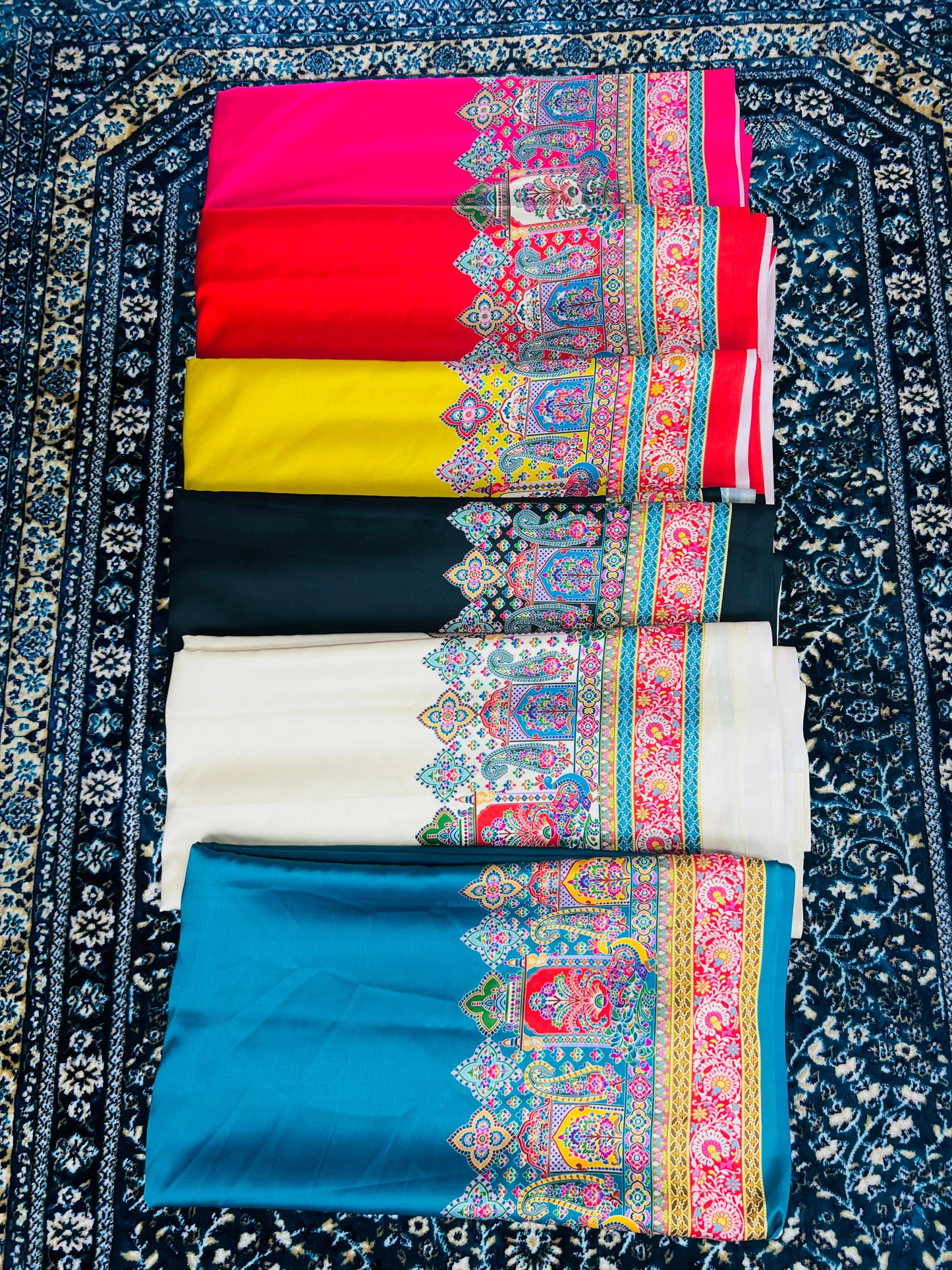 Kashmiri Pashmina Inspired Digital Print Original Japan Satin (Devsena satin)