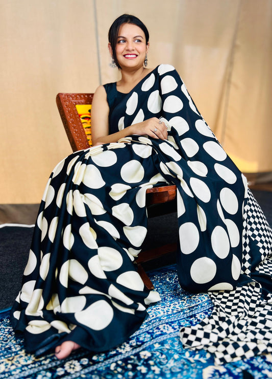 Polka Dots  Original Japan Satin (Devsena satin)