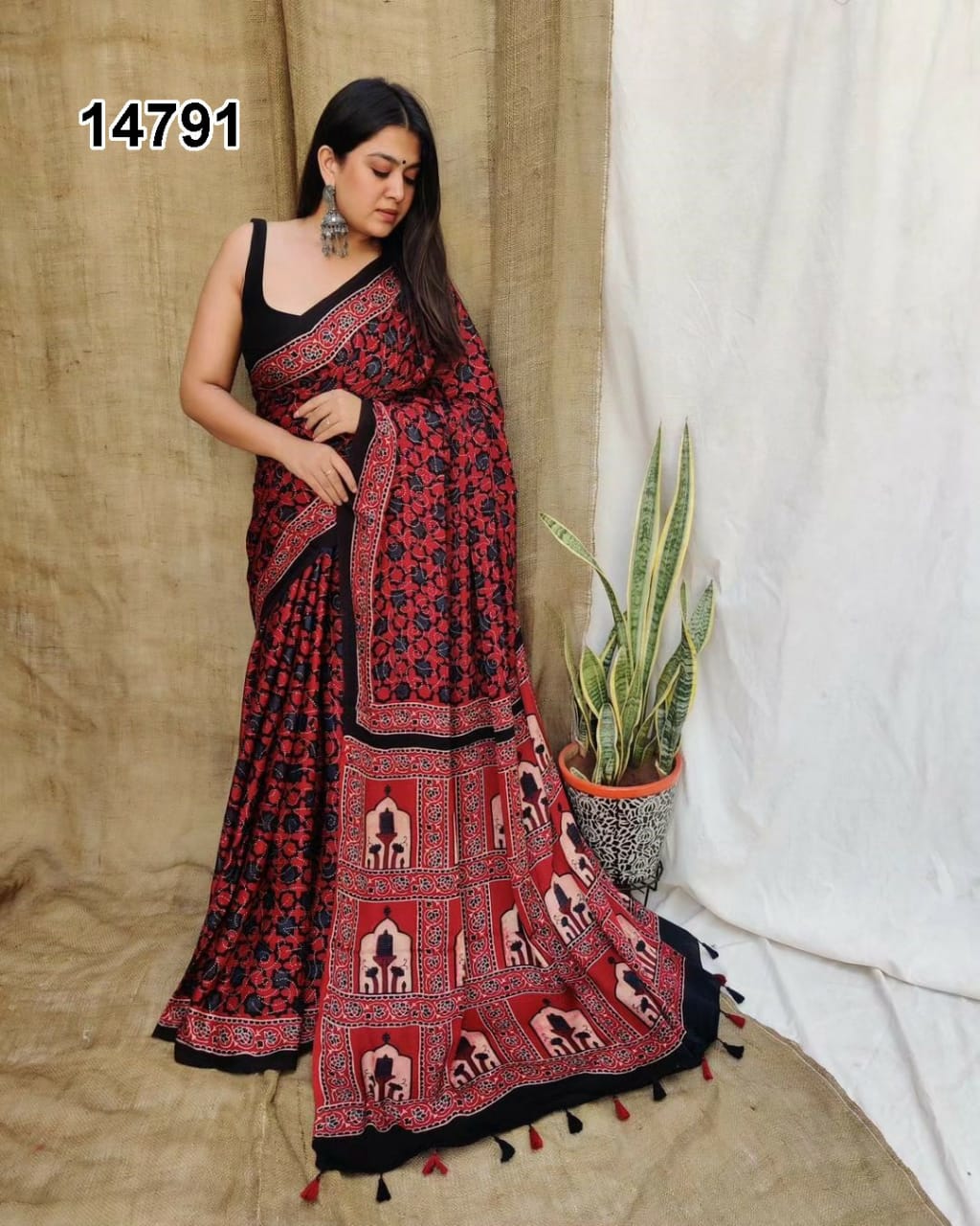 Vibrant Maroon Jharokha Art Print Saree with Floral Design Digital Print  Original Japan Satin (Devsena satin)