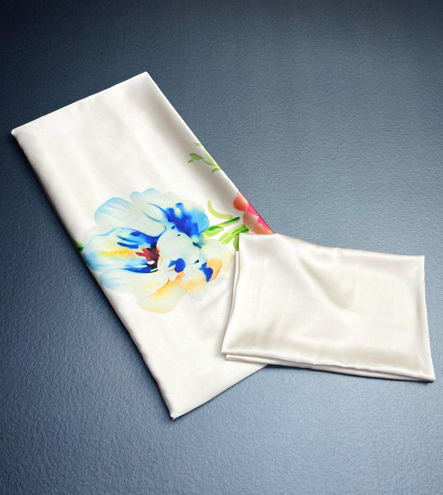 Firozi Floral Digital Printed  Original Japan Satin (Devsena satin)