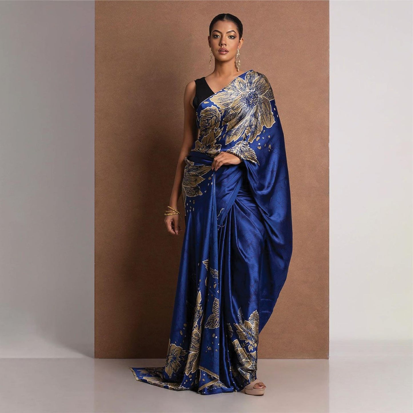 Printed Original Premium Japan Satin Saree