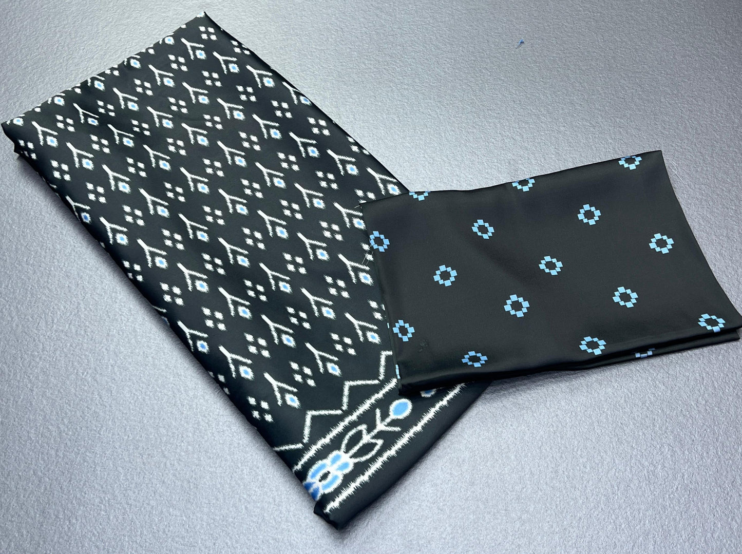 Ikat design Digital Printed Original Japan Satin (Devsena satin)