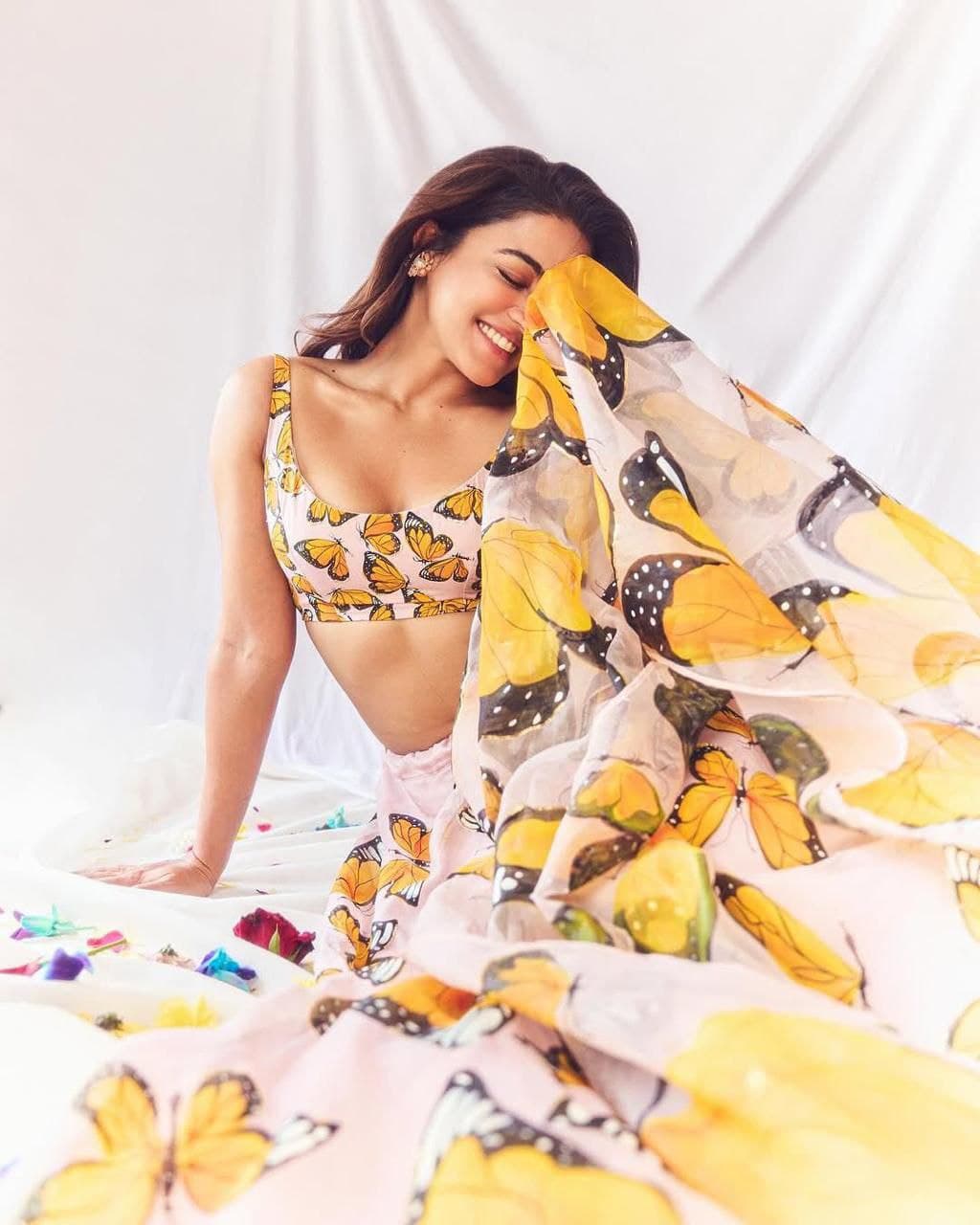 GOWN-Pure organza silk digital printed