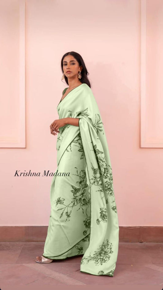 beautiful floral pattern Japan Satin