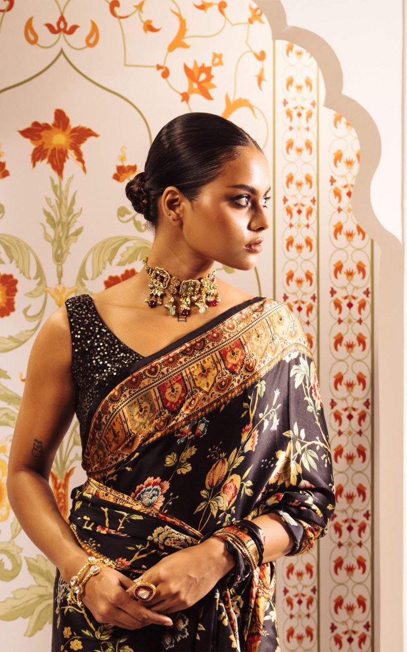 Digital Floral Print  Original Japan Satin (Devsena satin)