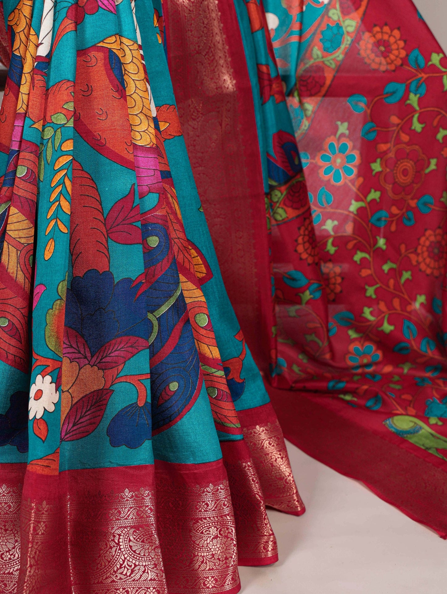 Tussar Silk With Viscose Border Premium Saree