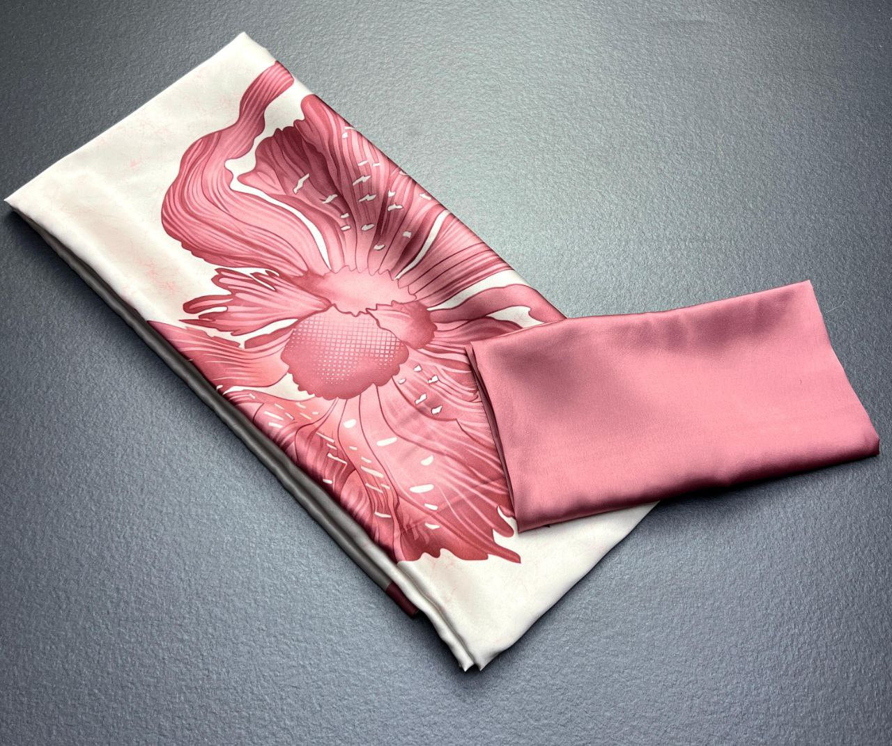 Big Flower Digital Printed Japan Satin saree